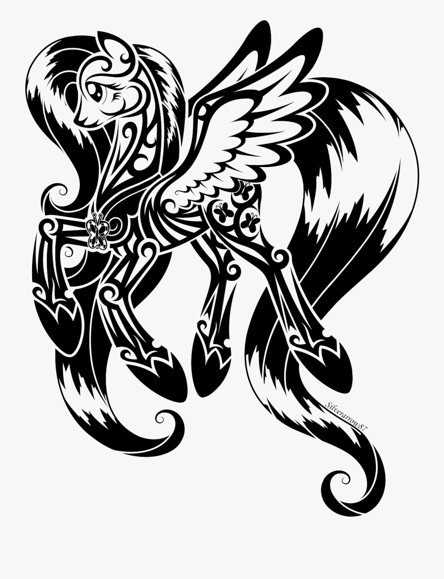 Dear Drawing Dream Catcher - White And Black Pony Tattoos, Transparent Clipart