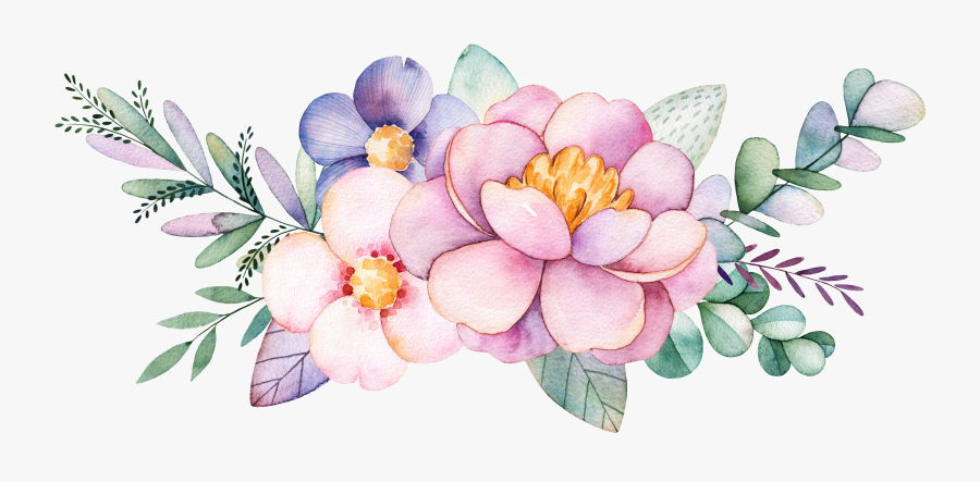 Unicornios Floral, Transparent Clipart