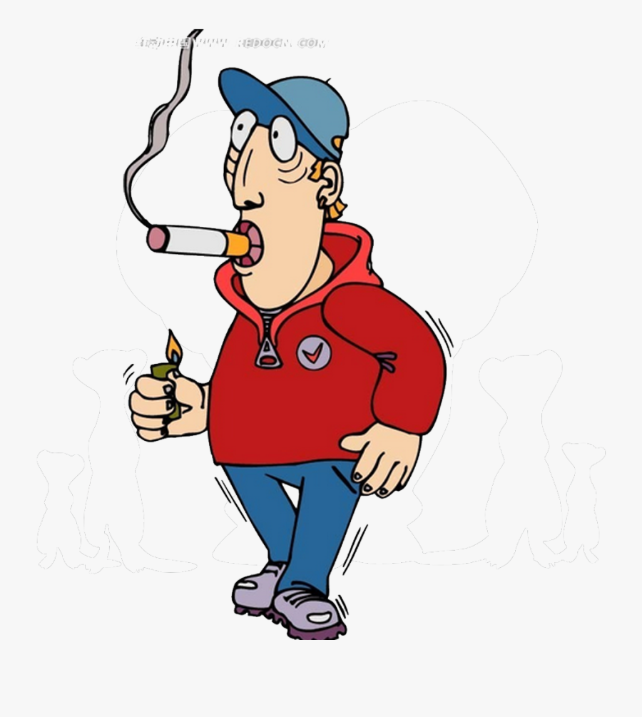 Smoking Cessation Man - Man Smoking Clipart Png, Transparent Clipart
