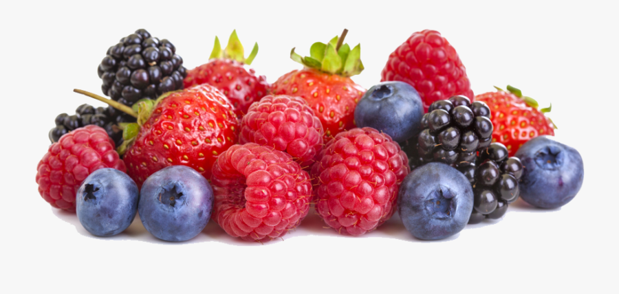 Berries Png - Strawberries Blackberries Blueberries Raspberries, Transparent Clipart