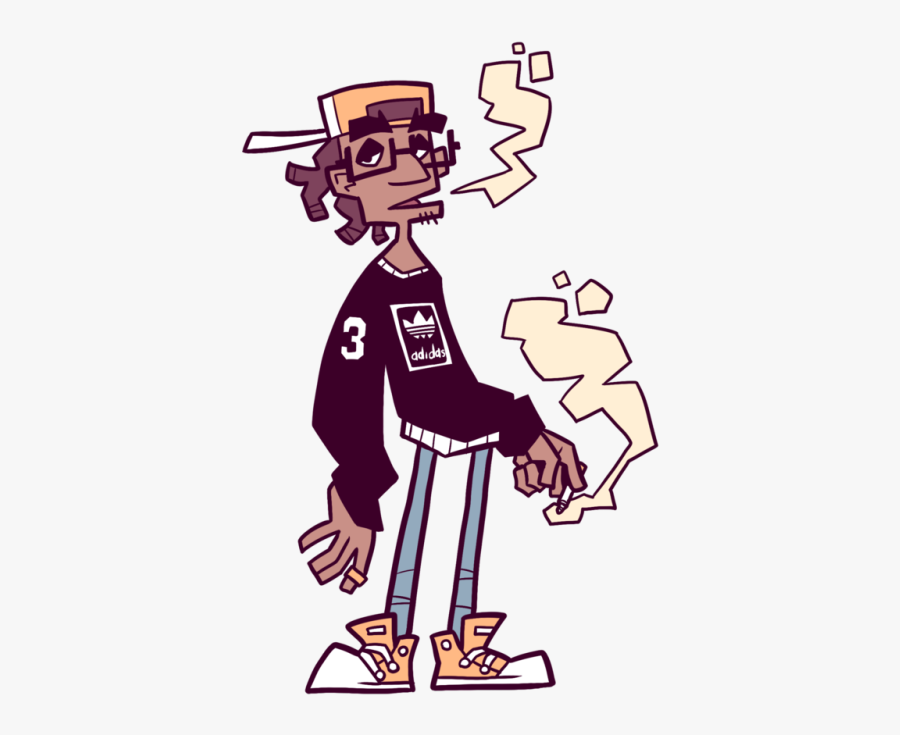 Clip Art Tumblr Chilling Is Important - Cartoon Smoking Images Png, Transparent Clipart