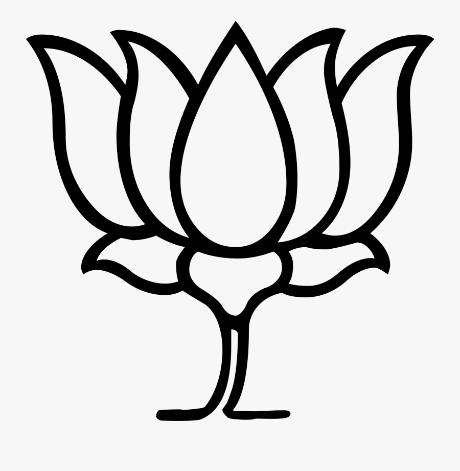 File Lotos Flower Symbol Svg Wikimedia Commons Election - Bharatiya Janata Party Symbol, Transparent Clipart