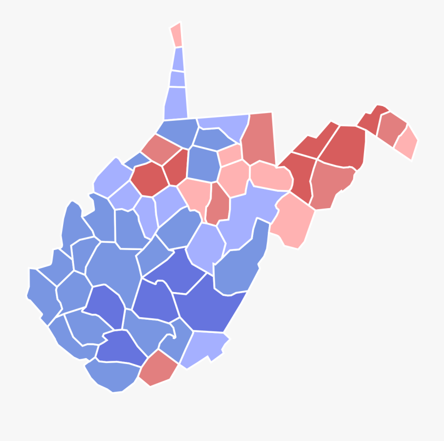 Gubernatorial Election Wikipedia - West Virginia Electoral Map, Transparent Clipart