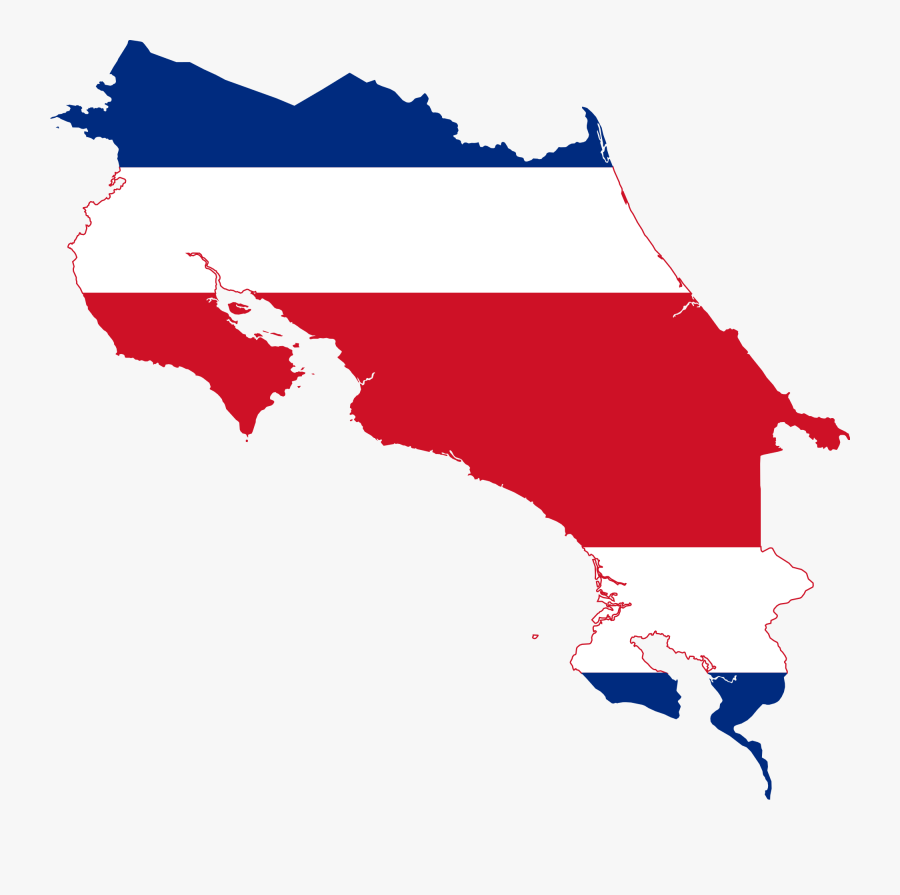 Costa Rica Flag Map Png, Transparent Clipart