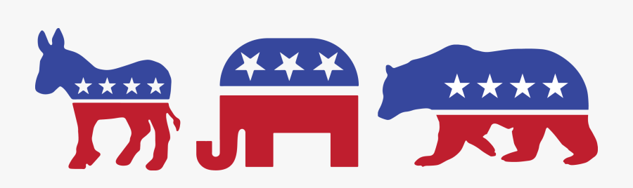 United States Us Presidential Election 2016 Democratic - Republican And Democrat Signs, Transparent Clipart