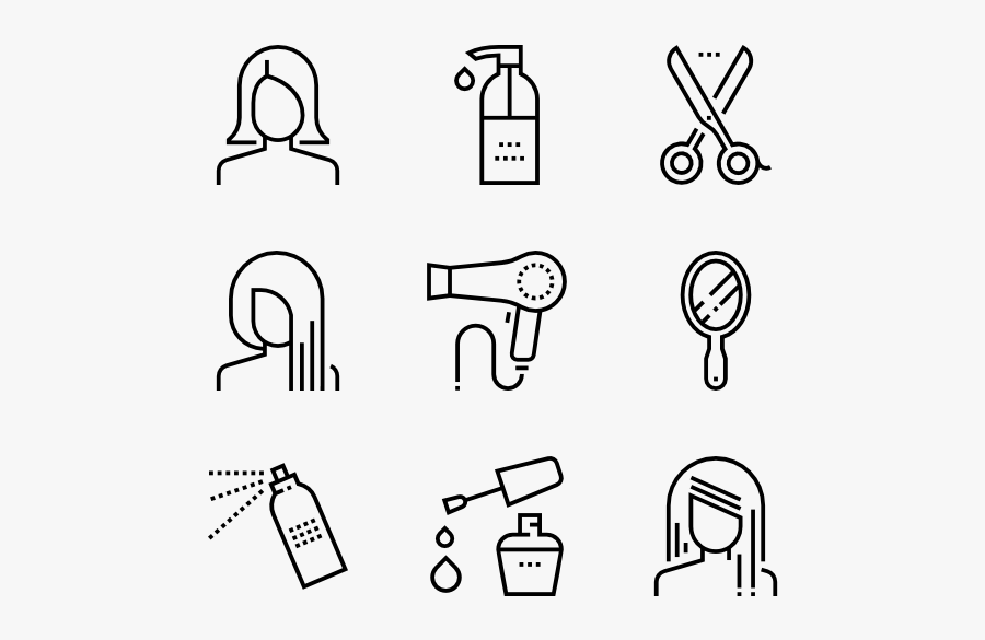 Hairdressing - Teeth Icons, Transparent Clipart