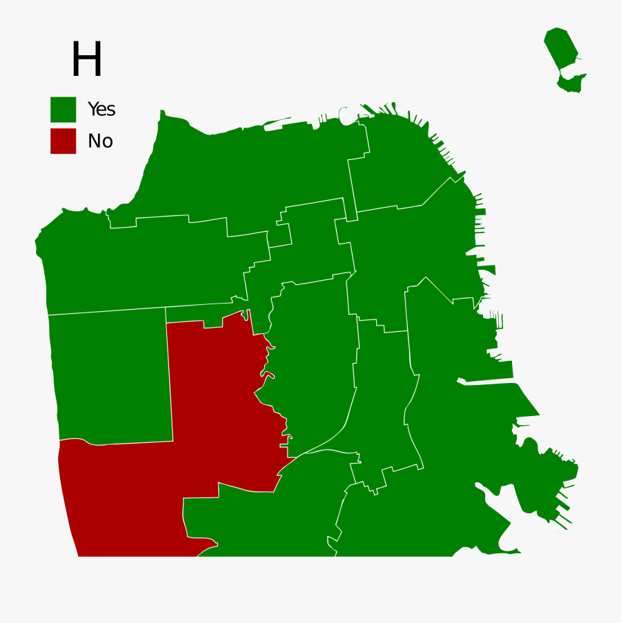 Francisco San General Mayoral 2003 Election, 2006 Clipart - San Francisco Mayoral Election Map 2018, Transparent Clipart