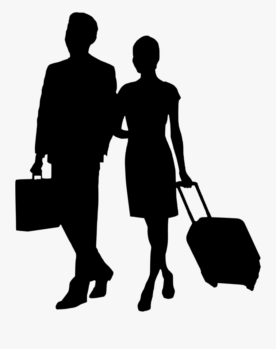 People Silhouette Lot Person - Business Man And Woman Silhouette, Transparent Clipart