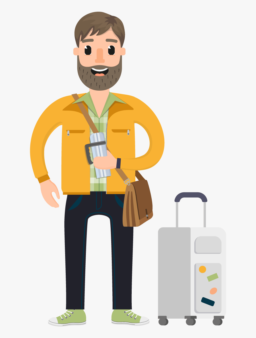 Travel Vector Character Set - Traveler Png, Transparent Clipart