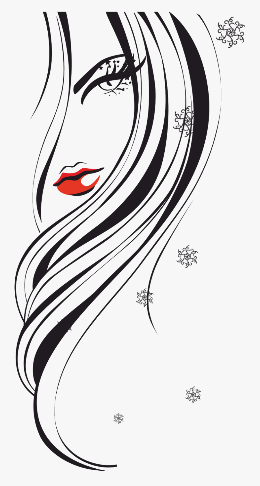 Pin By Pamela Powell On Abstract Art - Cabelo Desenho Mulher Png, Transparent Clipart