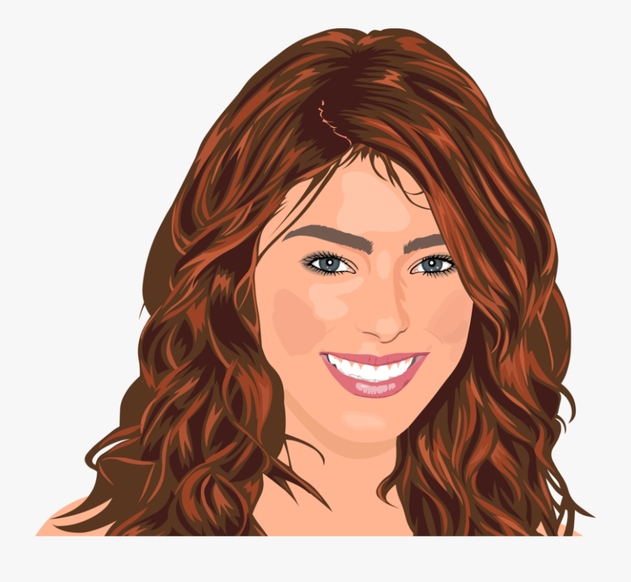 Red Haired Woman Cartoon, Transparent Clipart