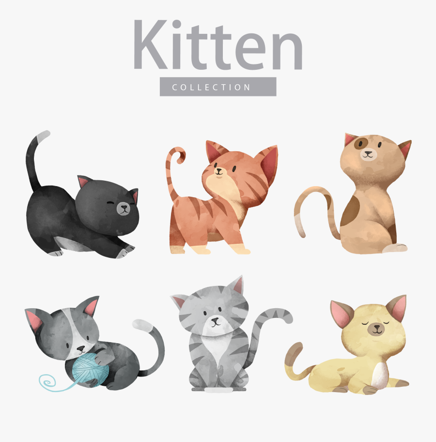 Cat Dog Kitten Illustration - Cartoon Cute Cat Png, Transparent Clipart