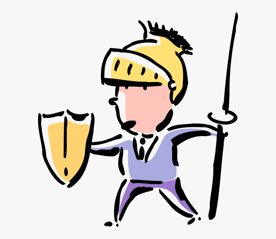 Vector Illustration Of Businessman Warrior In Medieval, Transparent Clipart