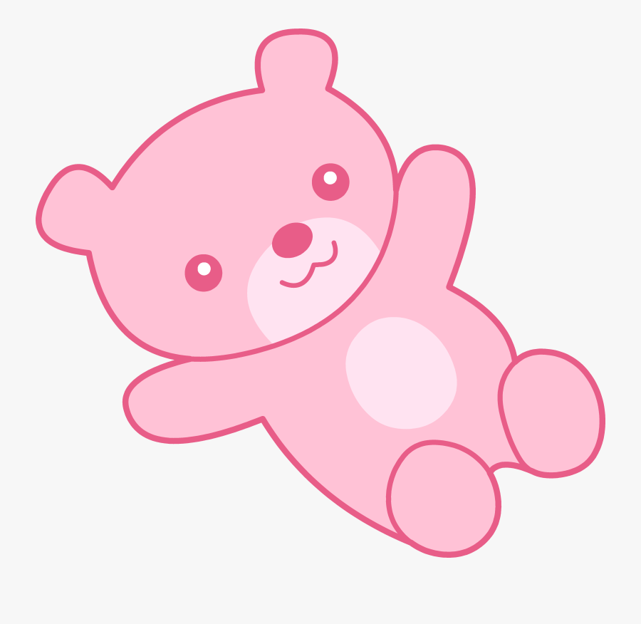 Cute Pink Teddy Bear Clipart Free Clip Art - Cute Teddy Bear Cartoon, Transparent Clipart
