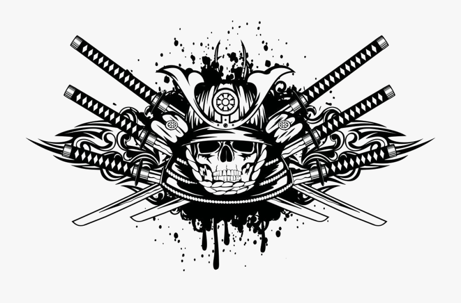 Warrior Skull Photography Katana Royalty-free Samurai - Samurai Png Logo, Transparent Clipart