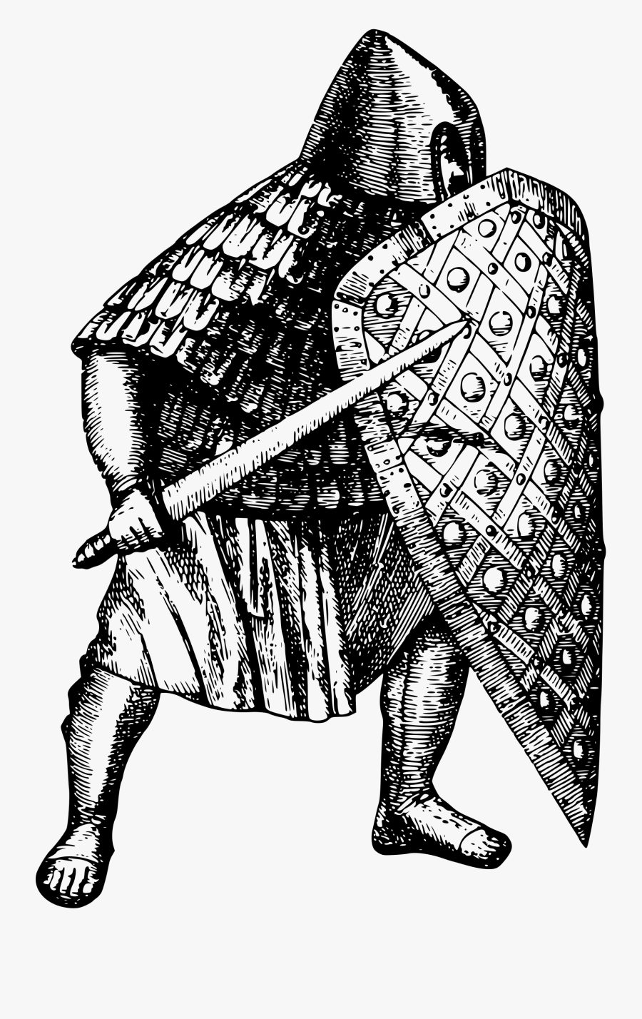Scary Warrior Clipart Library Library - Public Domain Knight, Transparent Clipart