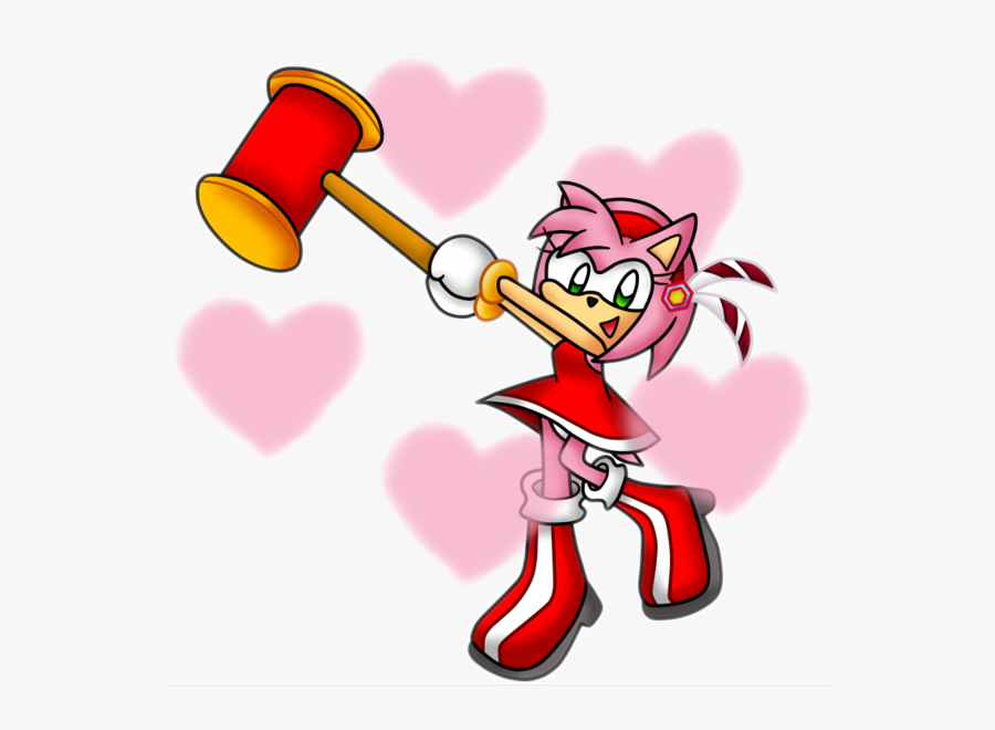 Amy Rose Spinning Hammer, Transparent Clipart