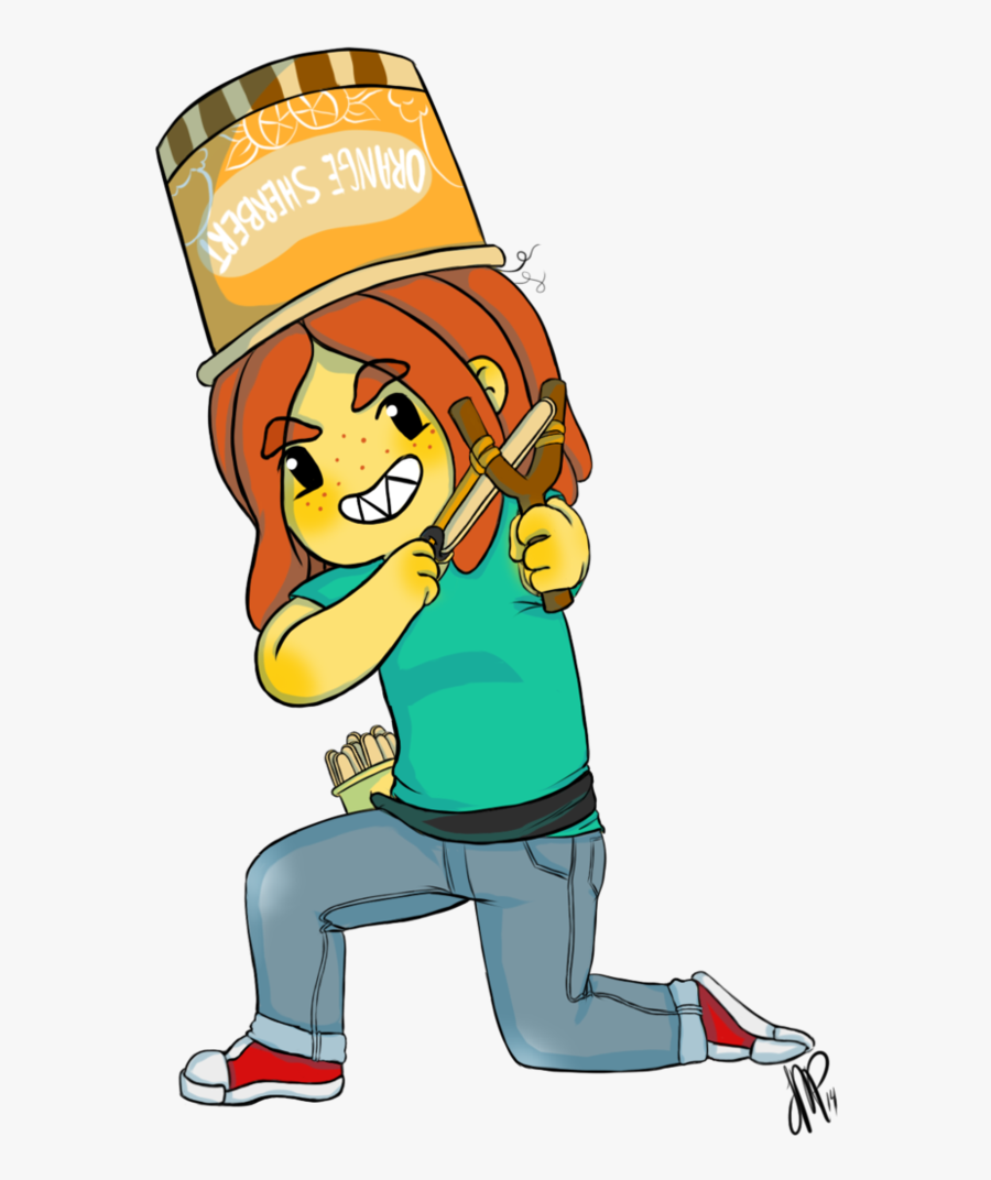 Orange Sherbet Ice Cream Warrior Go By Misspomp - Cartoon, Transparent Clipart