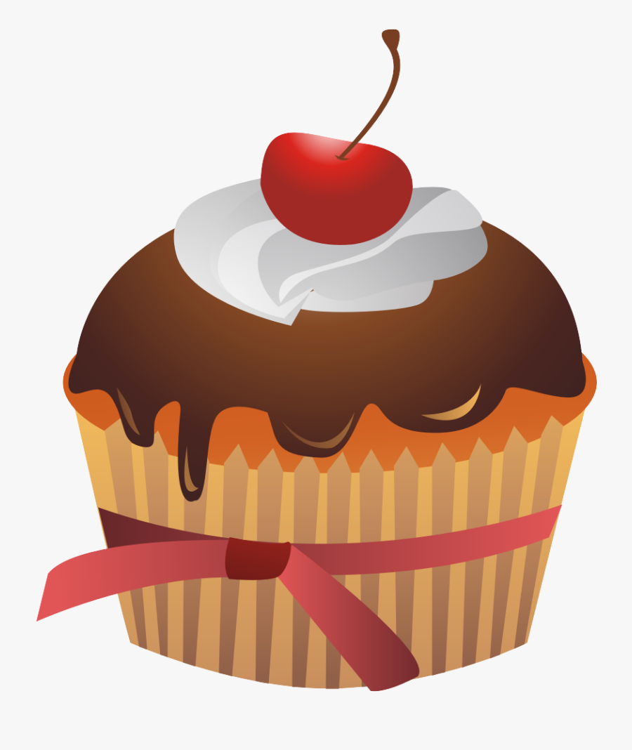 Cupcake Black Forest Gateau - Clipart Gratuit Transparent Gateau, Transparent Clipart