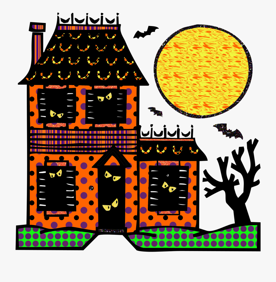 Halloween Clip Art - Casa De Terror Para Dibujar, Transparent Clipart