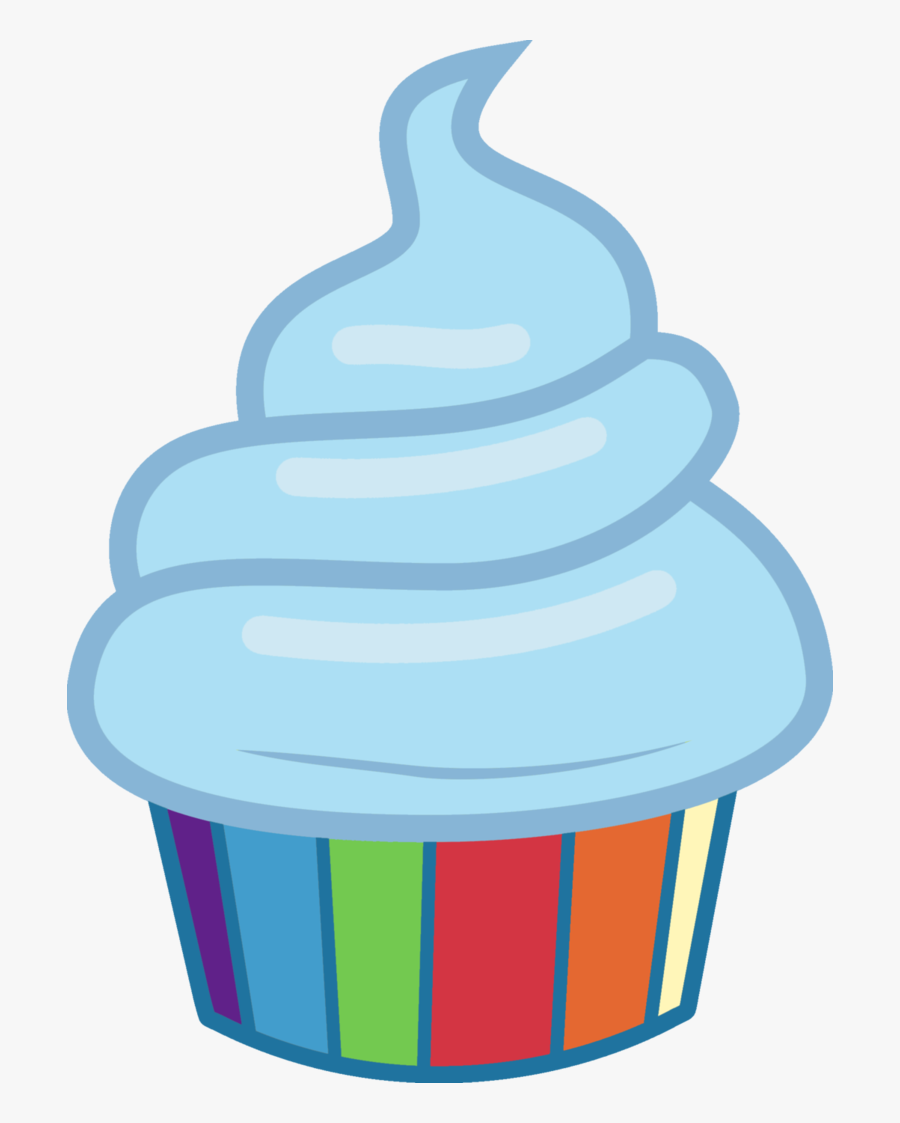 Desserts Clipart Cherry Cake - Mlp Rainbow Dash Cupcake, Transparent Clipart
