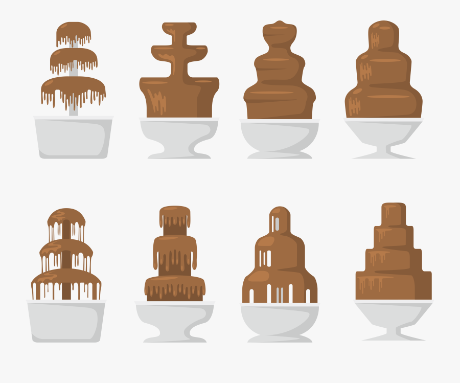 Chocolate Fountain Dessert Clip - Chocolate Fountain Clipart, Transparent Clipart
