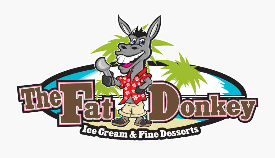 The Fat Donkey Ice Cream And Fine Desserts - Fat Donkey Dessert Shop, Transparent Clipart