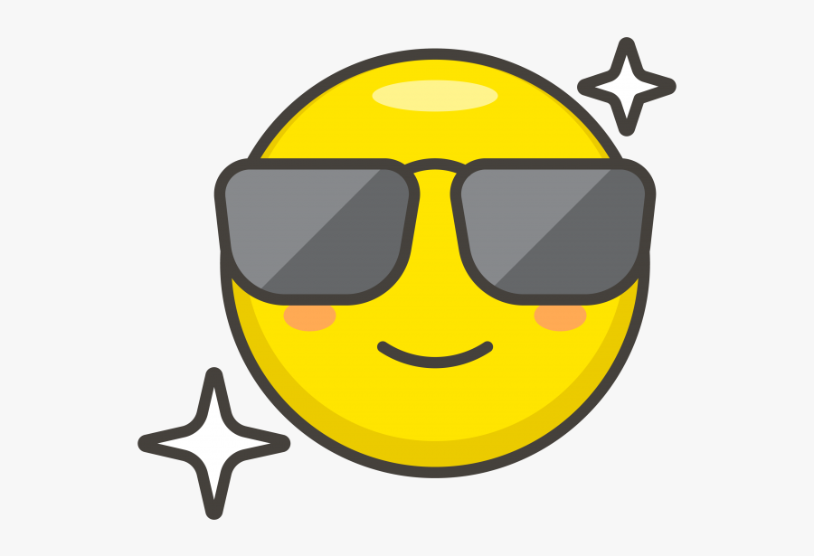 Smiling Face With Sunglasses Emoji - Smiling Emoji With Sunglasses, Transparent Clipart