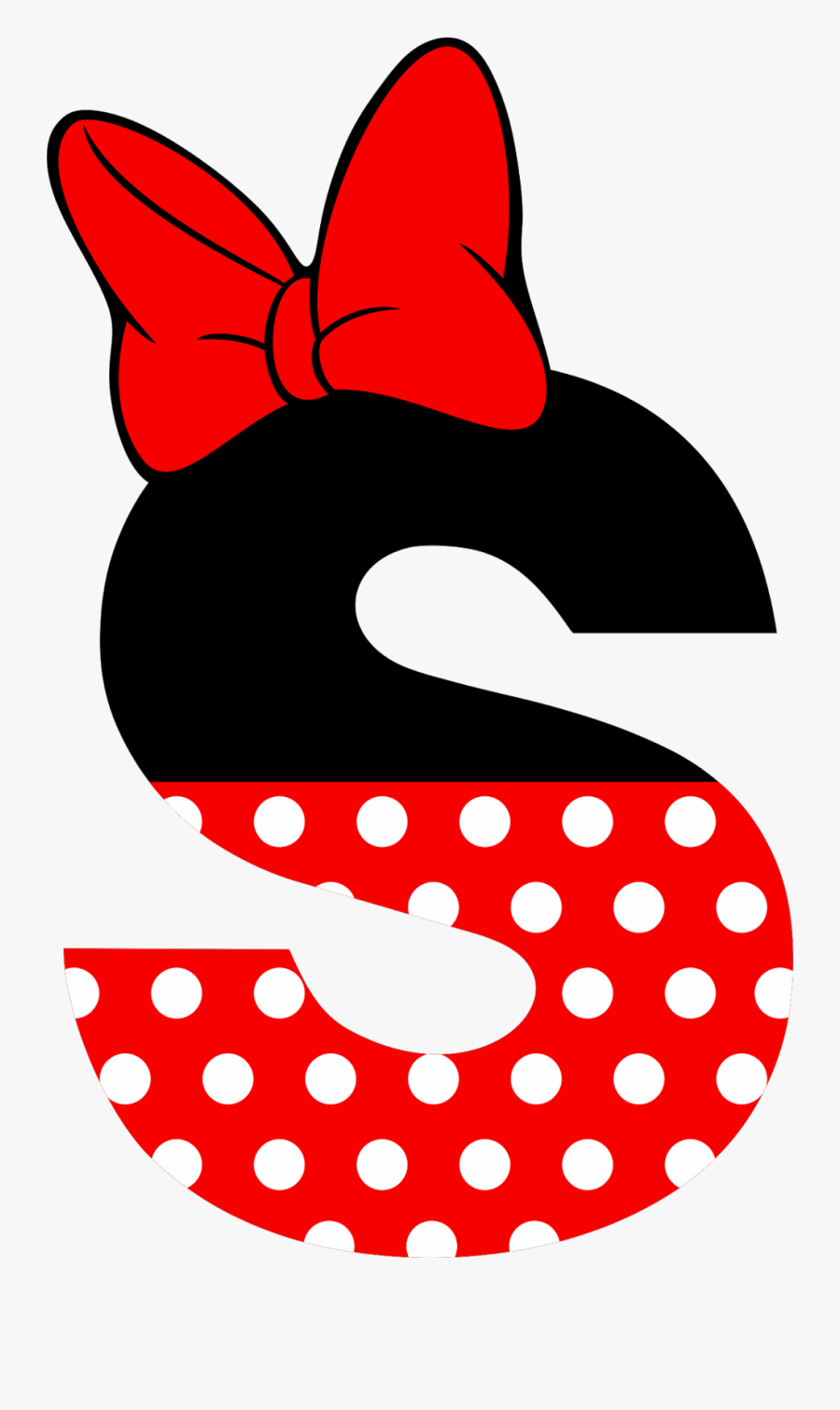 Mickey Mouse Letter S, Transparent Clipart