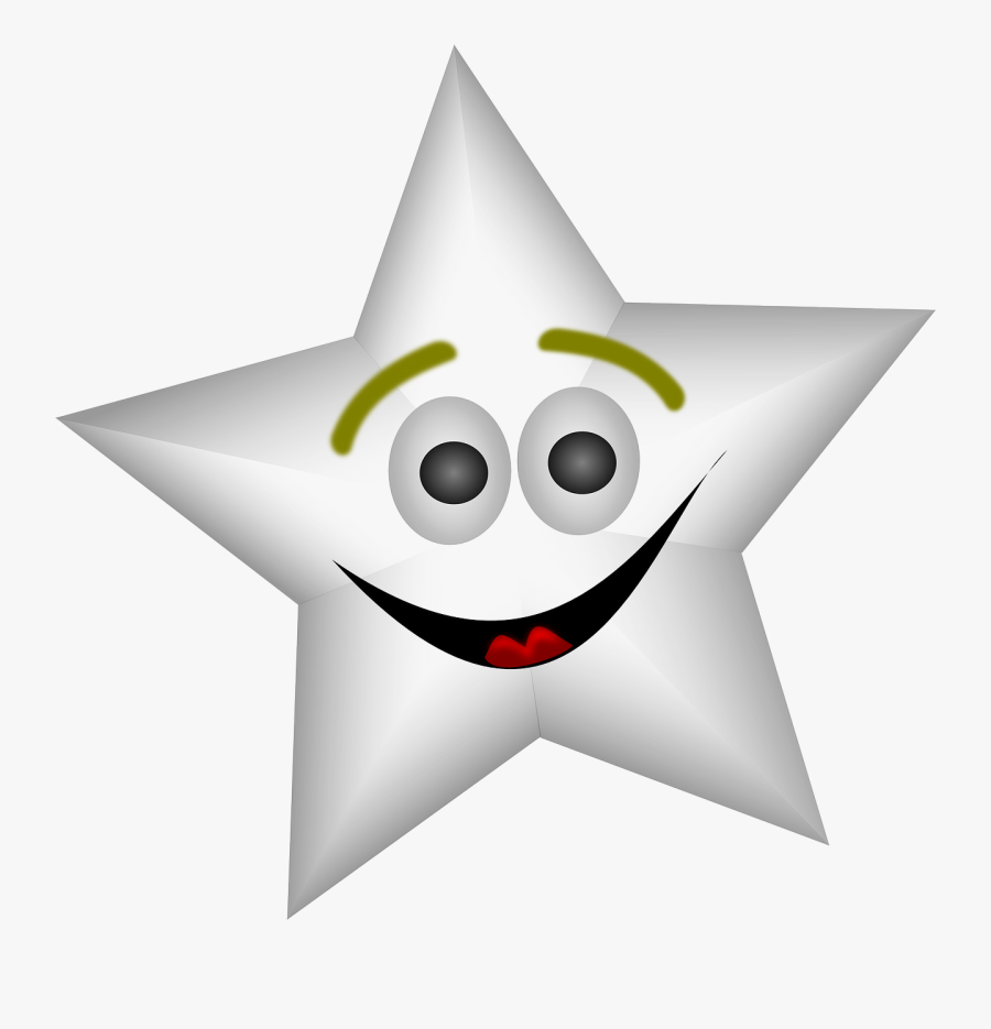 Smiling Star With Transparency - Transparent Smile Star, Transparent Clipart