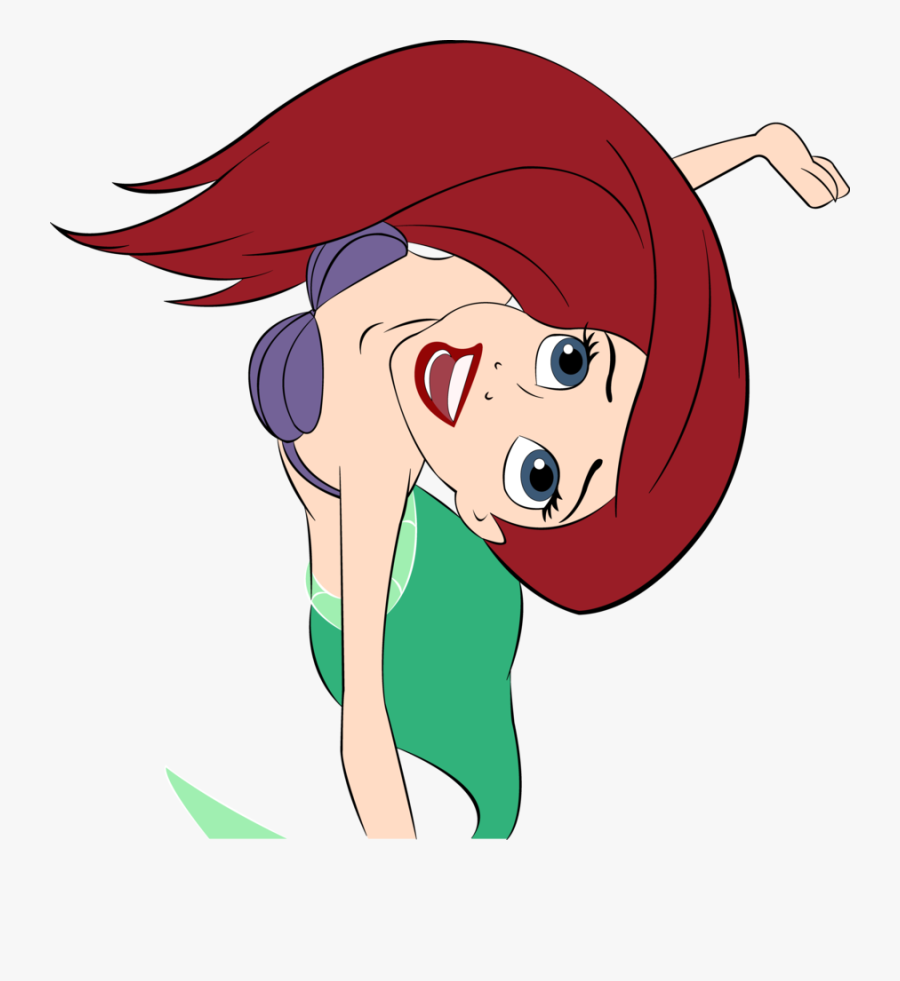 Download Free Png Ariel Vector Colored - Ariel The Little Mermaid Vector, Transparent Clipart