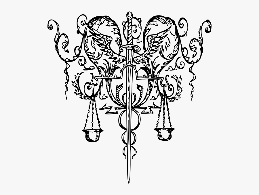 Justice Sword And Scale, Transparent Clipart