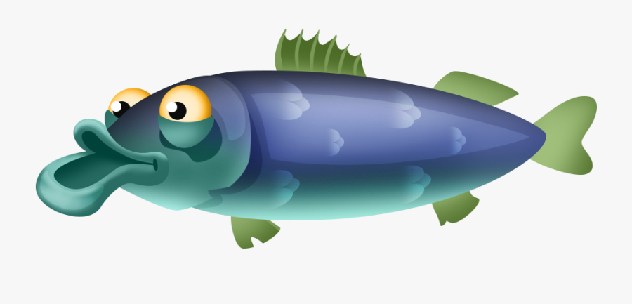 Fish With Scales Clipart - Grass Carp Cartoon Png, Transparent Clipart
