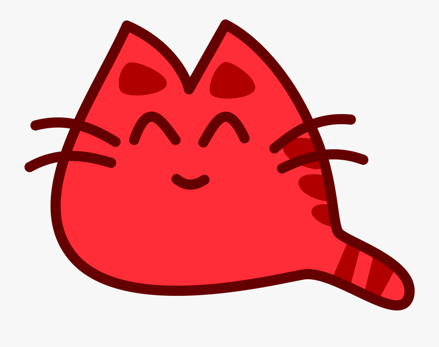 Smiling Cat Clipart - Red Cat Clipart, Transparent Clipart