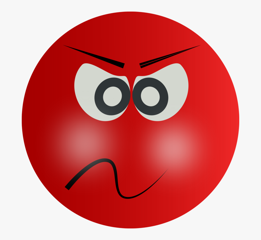 Clip Art Angry Mean Smiley Clipart - Angry Red Face Clipart, Transparent Clipart