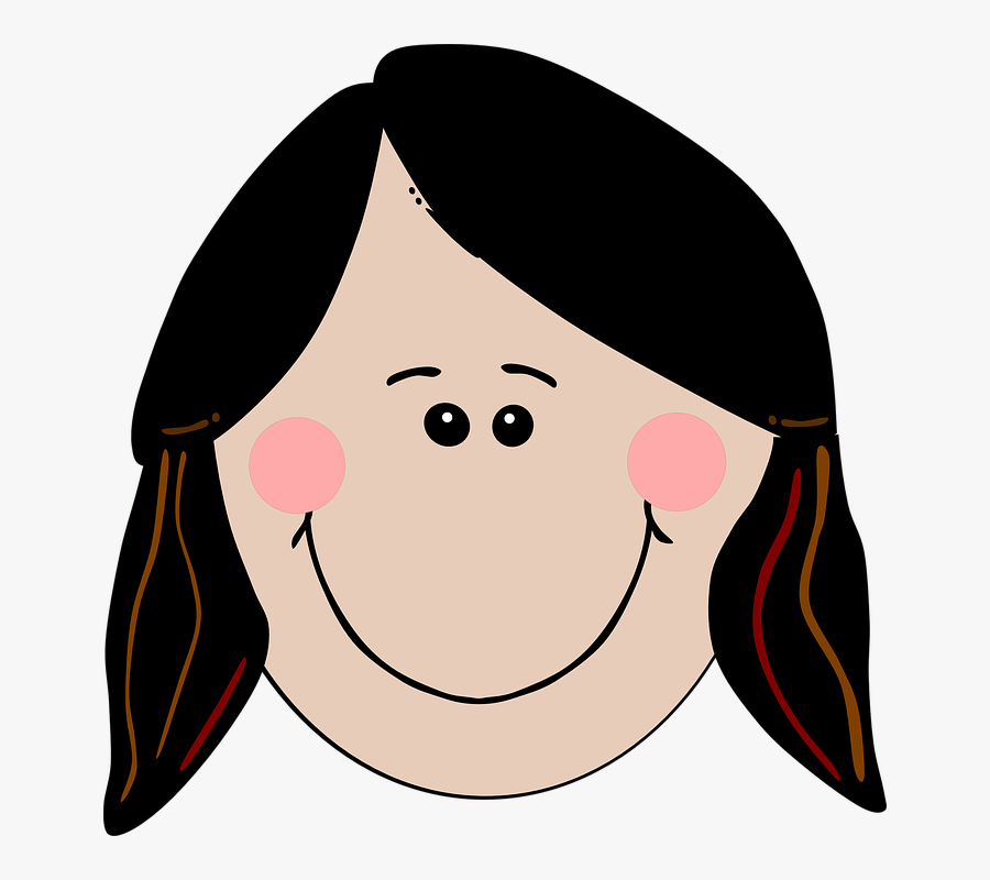 Smiling Girl Svg Clip Arts - Smiling Girl Clip Art, Transparent Clipart
