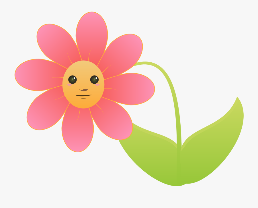 Transparent Smiling Clipart - Flower With A Face Clipart, Transparent Clipart