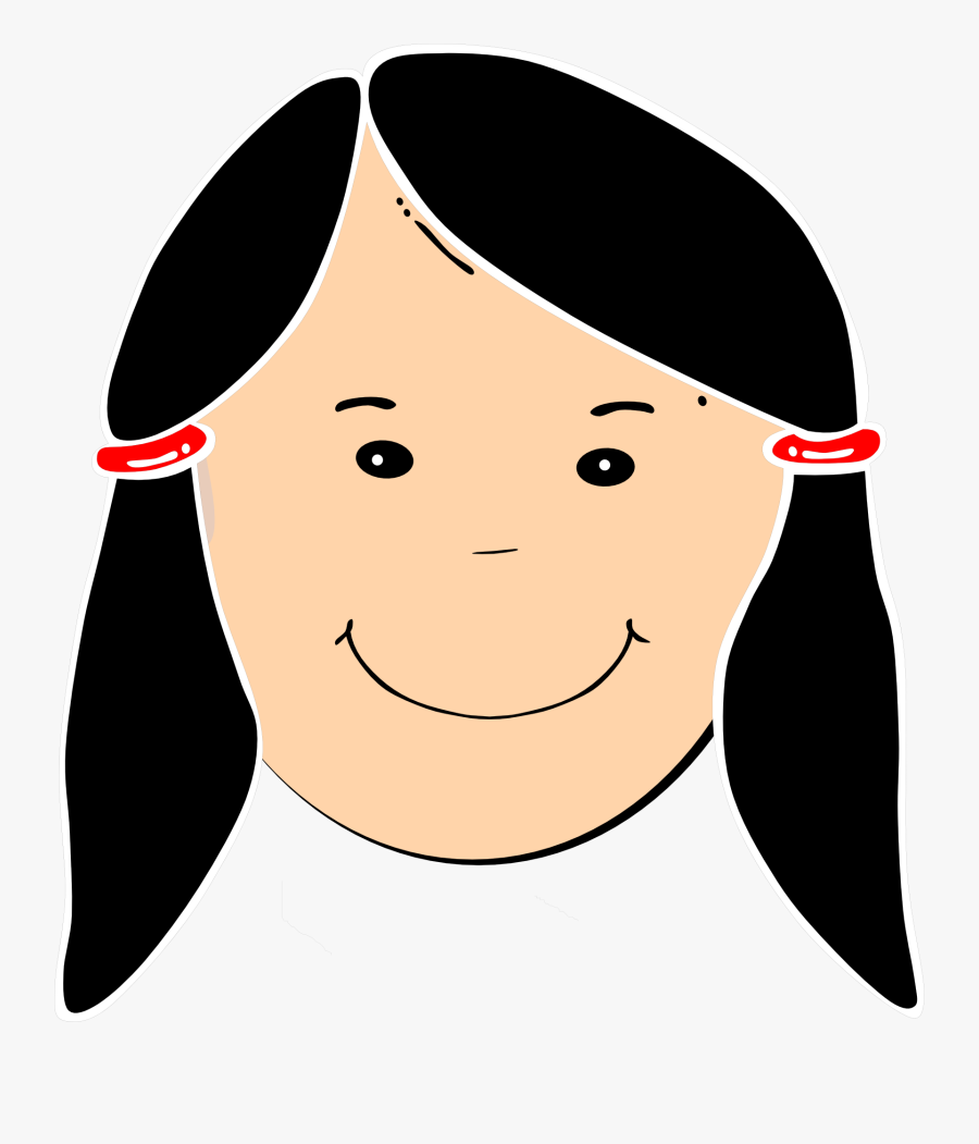 Girl With Black Hair Clipart, Transparent Clipart