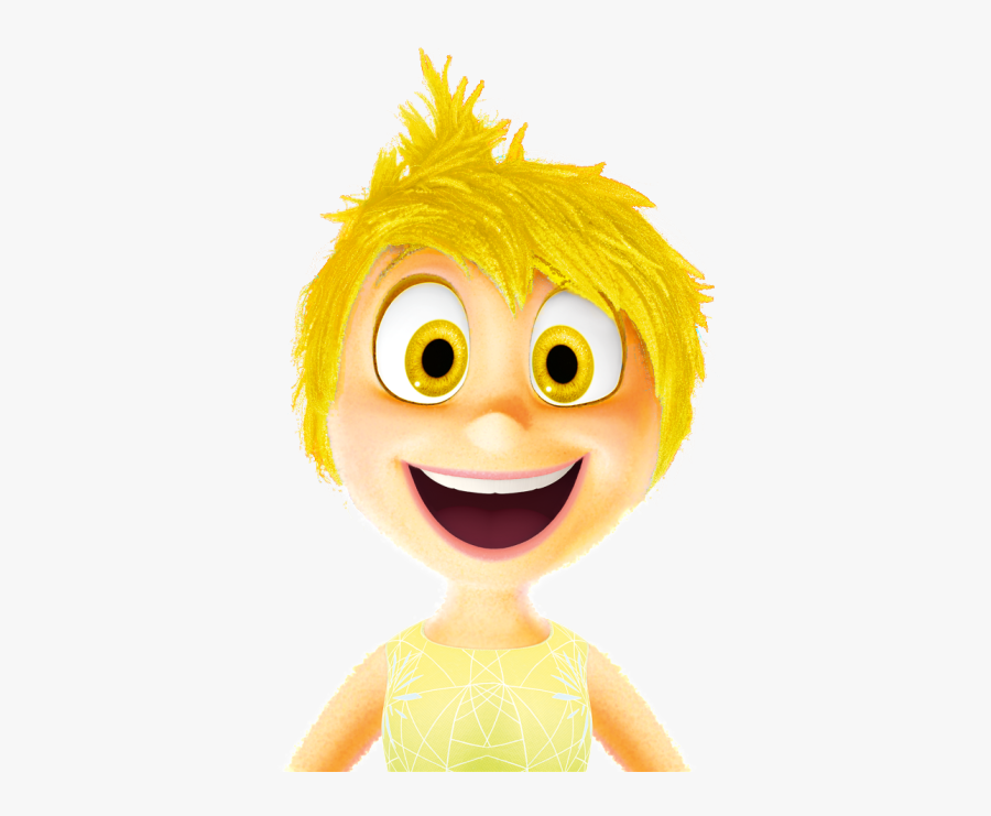 Banner Black And White Anger Clipart Character Pixar - Joy Inside Out With Yellow Hair, Transparent Clipart