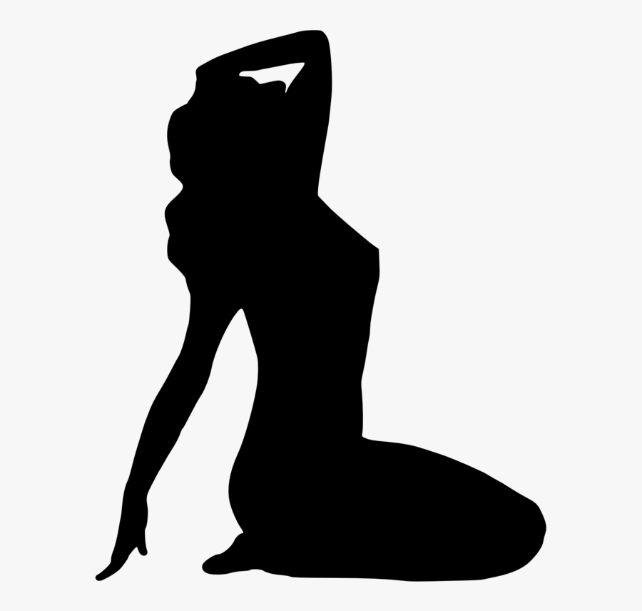 Woman Silhouette Sexy Pose, Transparent Clipart