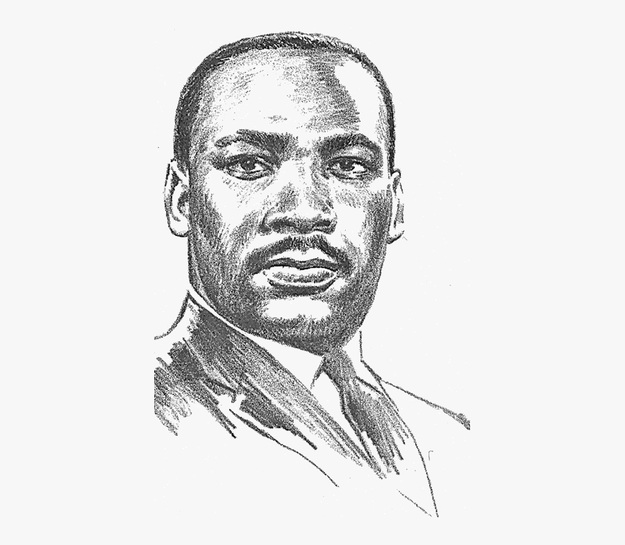 Martin Luther King Jr Black And White Clipart - Martin Luther King Draw, Transparent Clipart