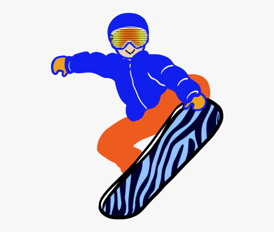Snowboarder Blue Hat - Snowboardclipart, Transparent Clipart