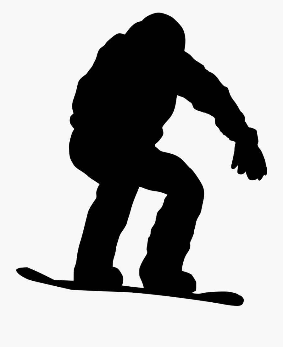 Snowboarding Clipart Snowboard - Person Snowboarding Silhouette Png, Transparent Clipart