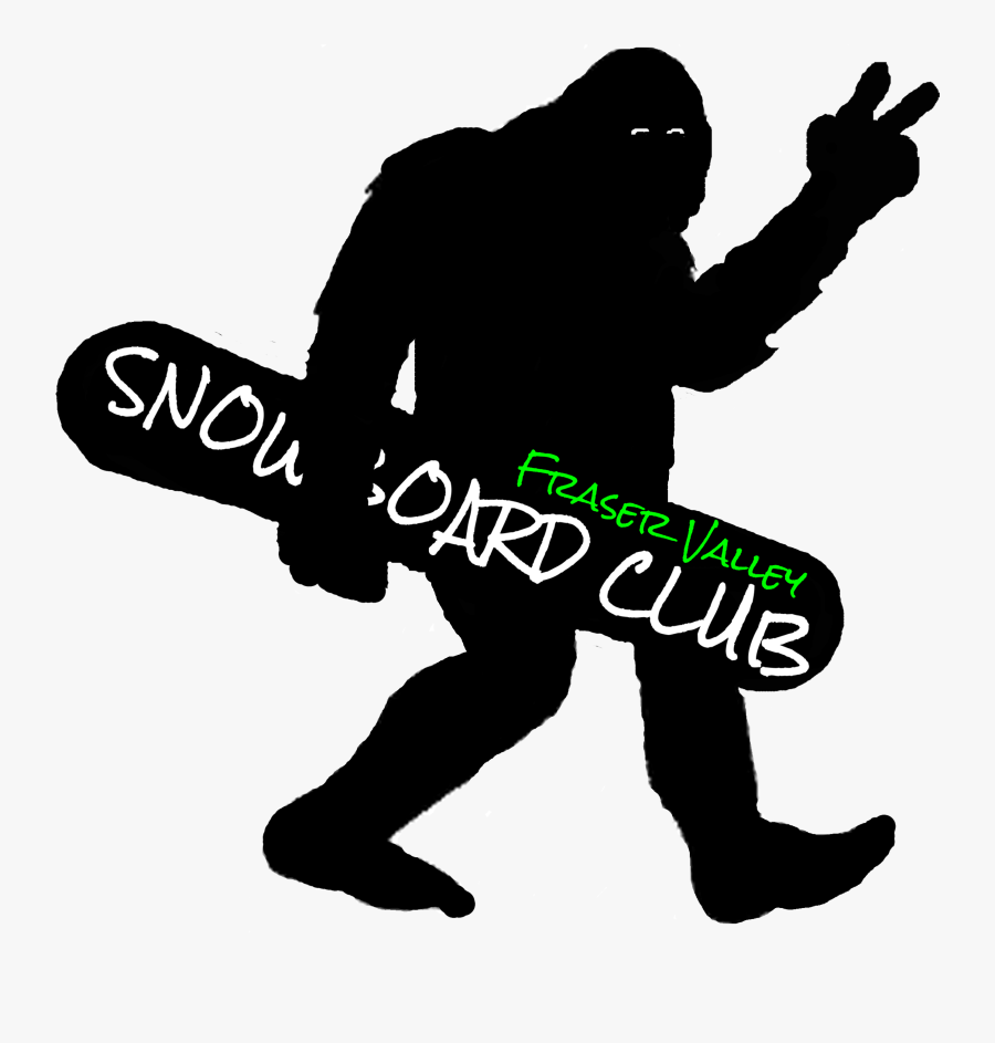 Clip Art Snowboard Silhouette Logo Image - Fraser Valley Snowboarding Club, Transparent Clipart