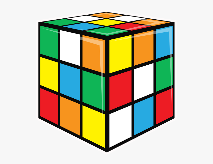 Neon 80s Rubik"s Cube - 80s Rubik's Cube Png, Transparent Clipart