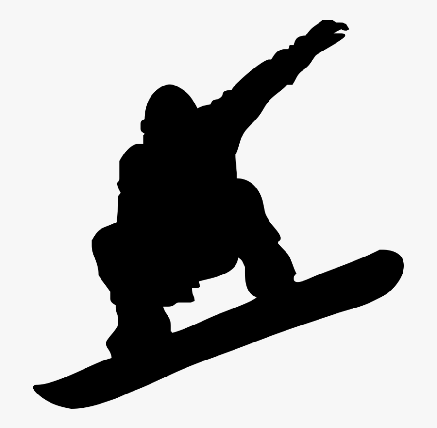 Snowboarding Skiing Silhouette Clip Art - Snowboard Silhouette, Transparent Clipart