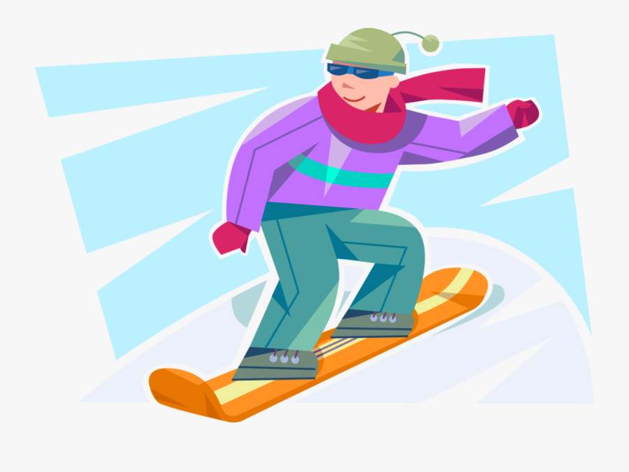 Down Slope Vector Image - Skier Stops, Transparent Clipart