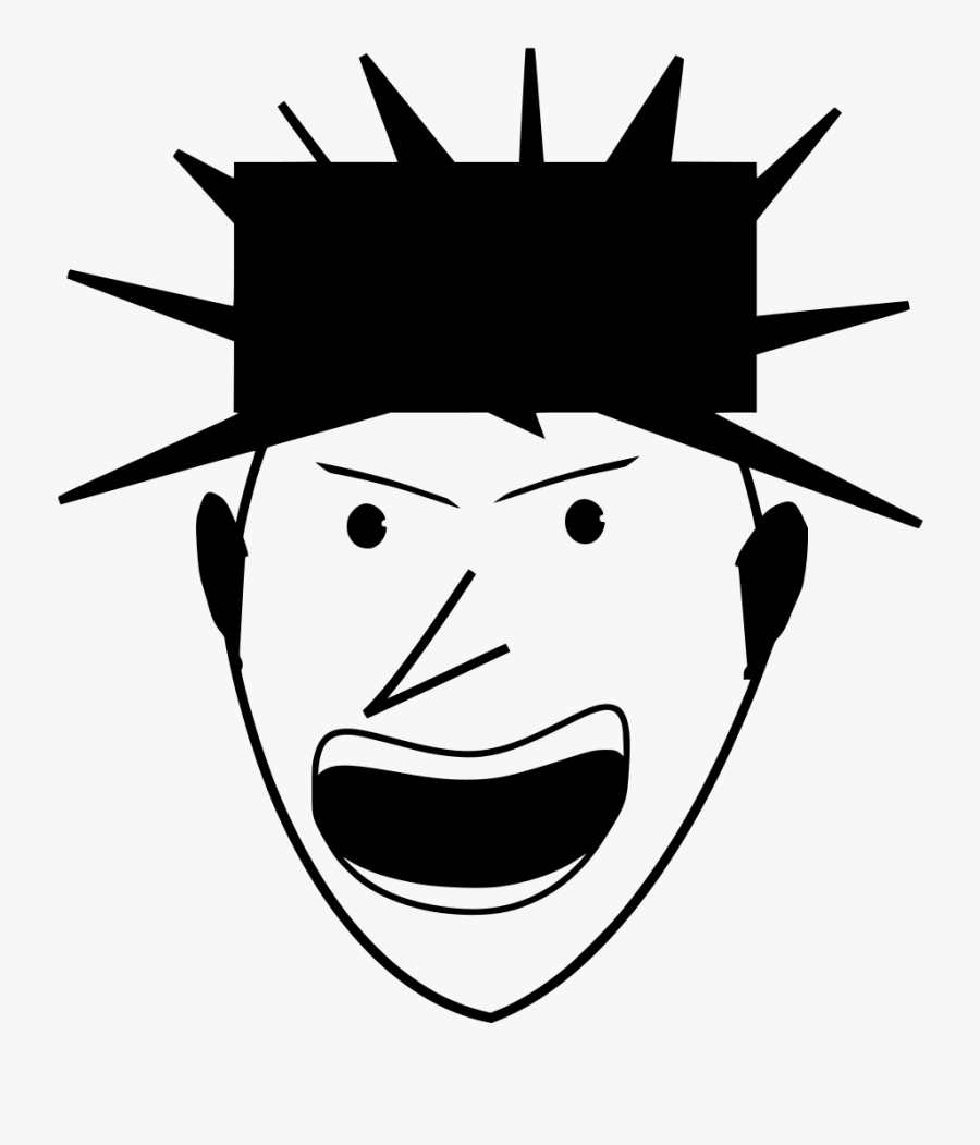 Anger Angry Face Clipart Black And White - Anger, Transparent Clipart