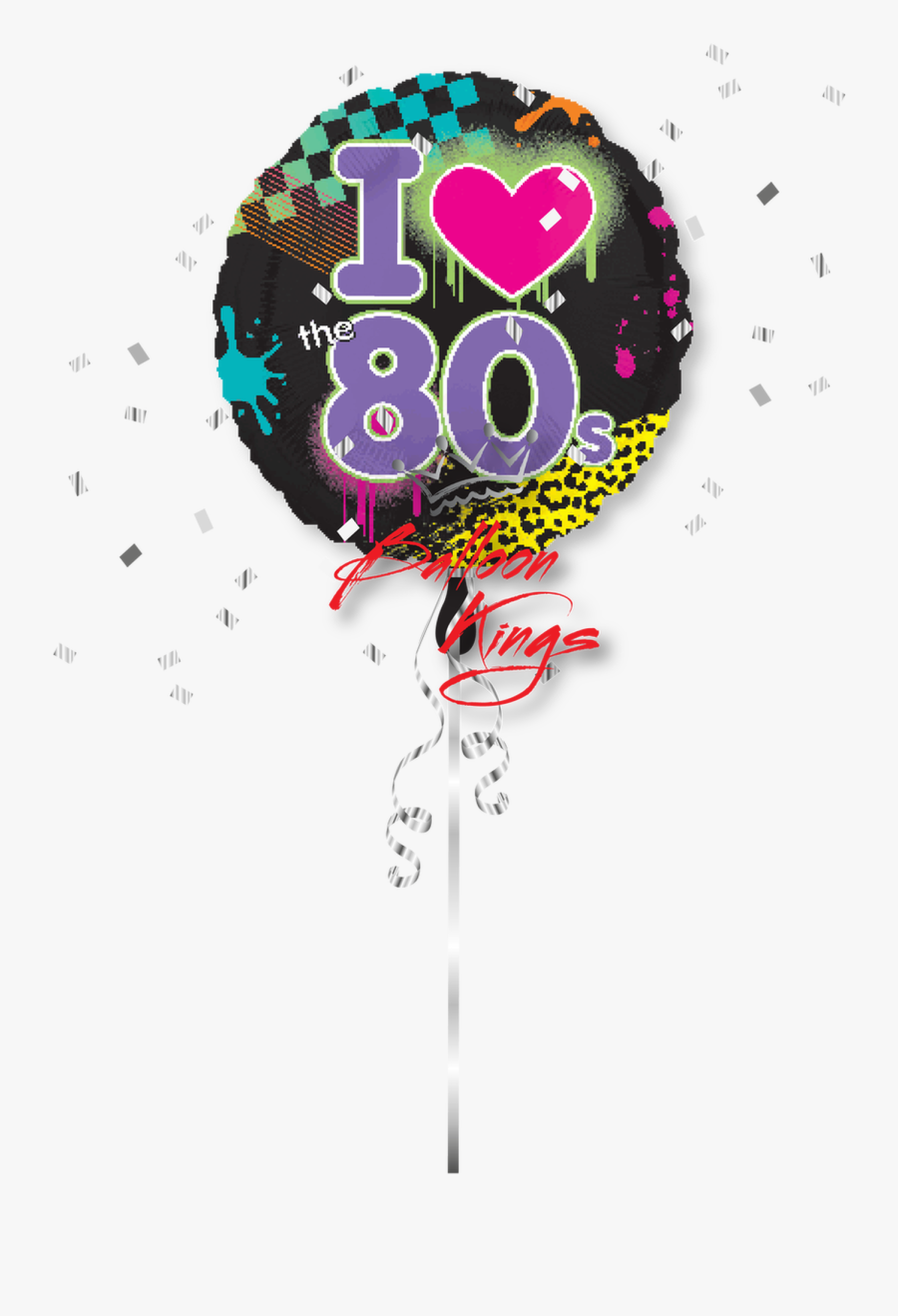 Transparent I Love The 80s Png - 80's Themed Mylar Balloons, Transparent Clipart