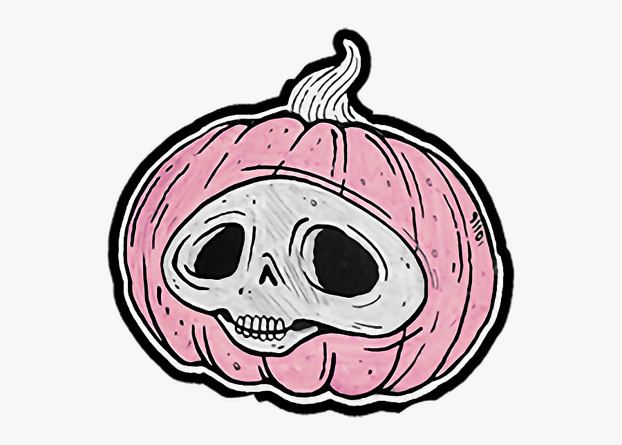 Halloween October Spooky Scary Autumn Skull Pumpkin, Transparent Clipart